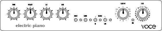 VOCE Electric Piano Front Panel
